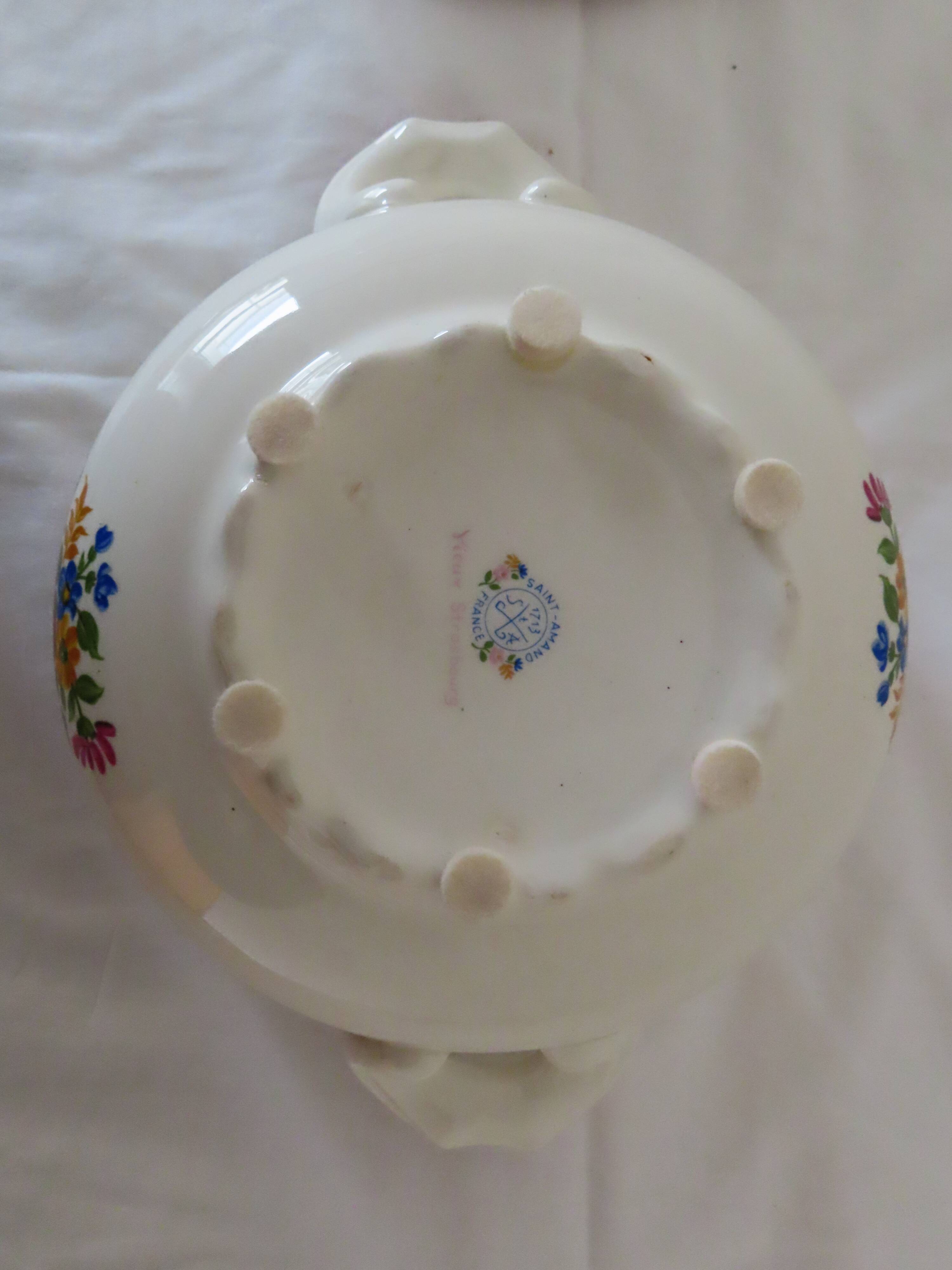 Soupière / légumier, porcelaine de Saint-Amand - Vieux Strasbourg