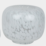 Vase or photophore white spotted