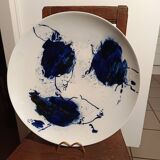 Large designer plate signed by Barbara Schroeder – 41 cm – Contemporary ceramic