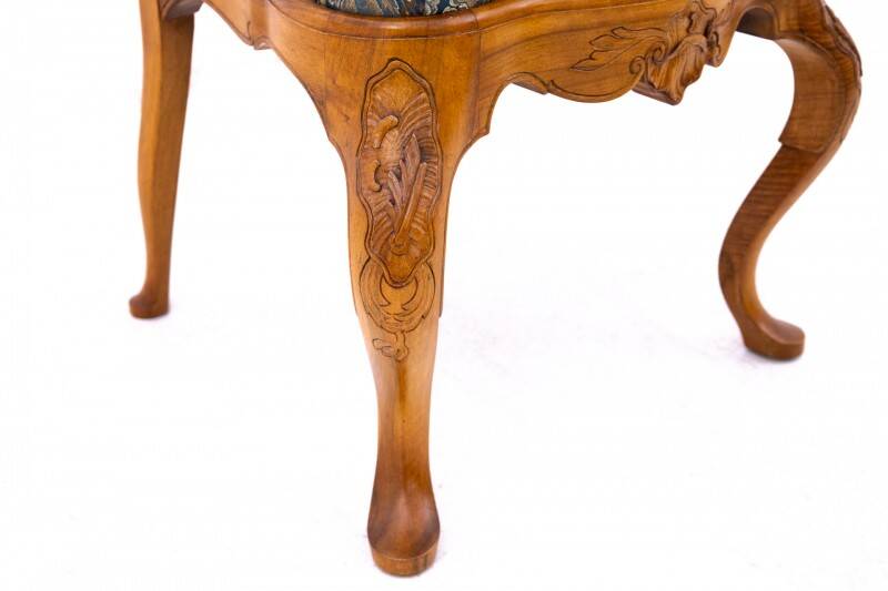 A pair of antique chairs from the late 19th century, France. After renovation.