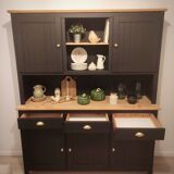 Black and wooden sideboard