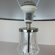 Pair of mid-century crystal lamps by Carl Fagerlund for Orrefors Sweden, 1970s.