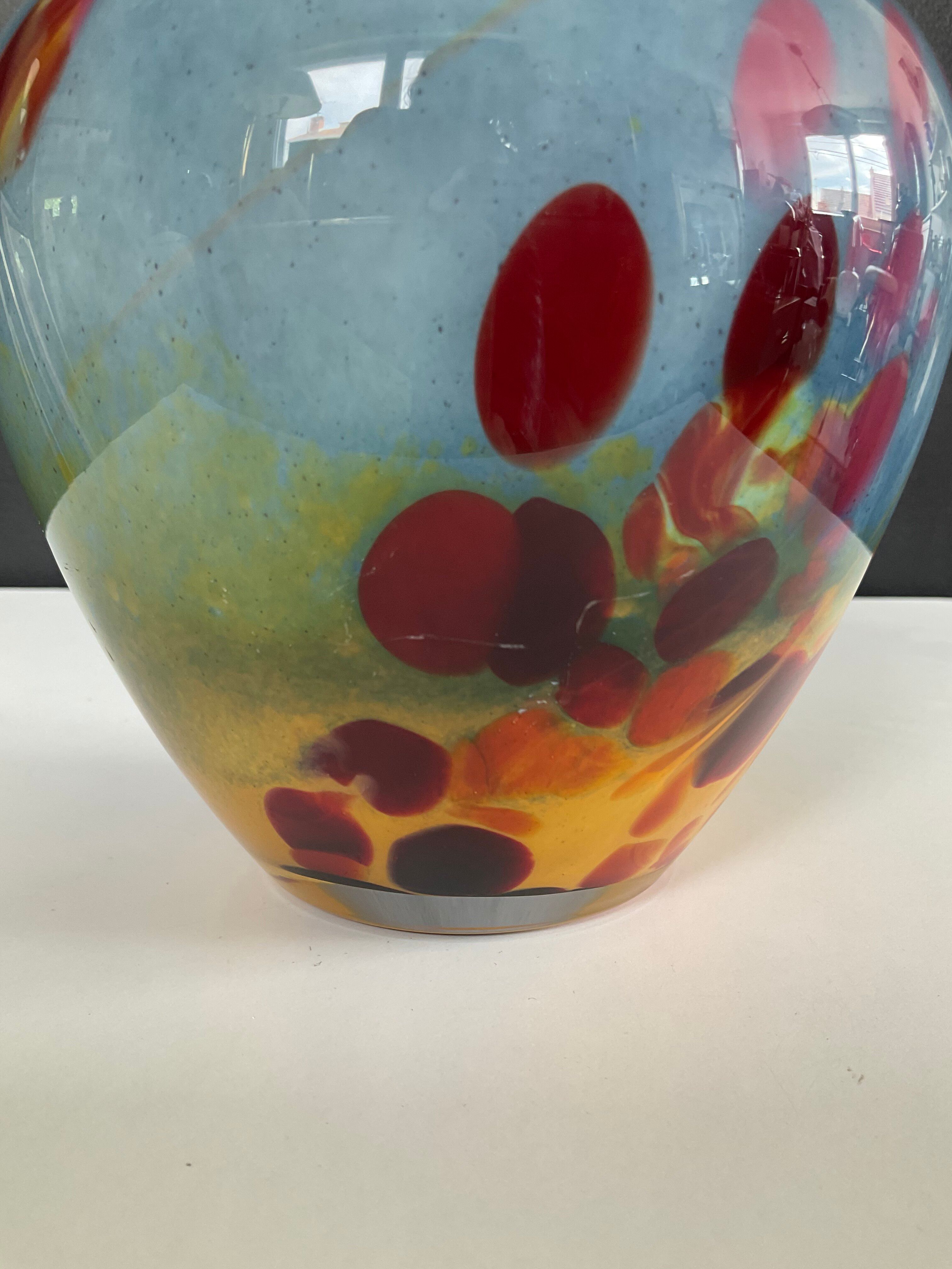 Vintage La Rochere glass paste vase