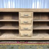 Brutalist solid oak line - aero-mmred art deco