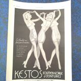 A Kestos women's fashion paper advertisement from the 1937 period magazine