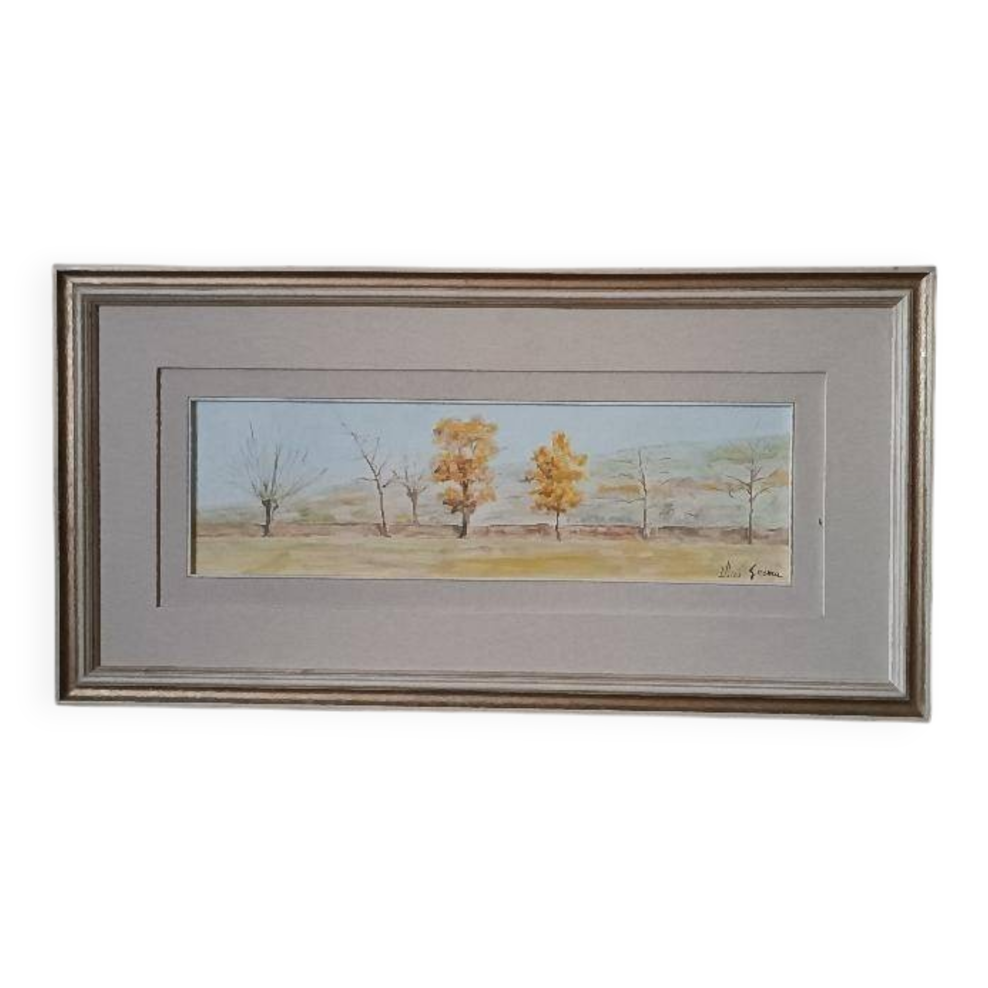 Landscape painting oil on panel