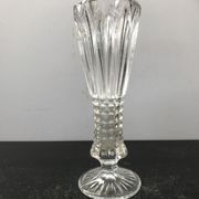 Vase sur pied verre moulé vintage