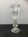 Vase sur pied verre moulé vintage
