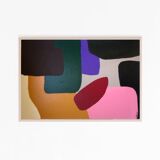 Colorful abstract painting, "Colored Imperfection" 80x65 by Bodasca