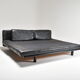 Convertible leather patchwork sofa
