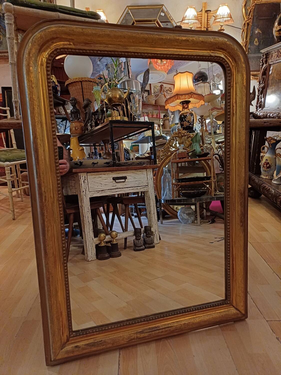 Gilded mirror Louis Philippe 19th. 1.10m /67cm
