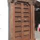 Indian door in old teak piece and patina of origin