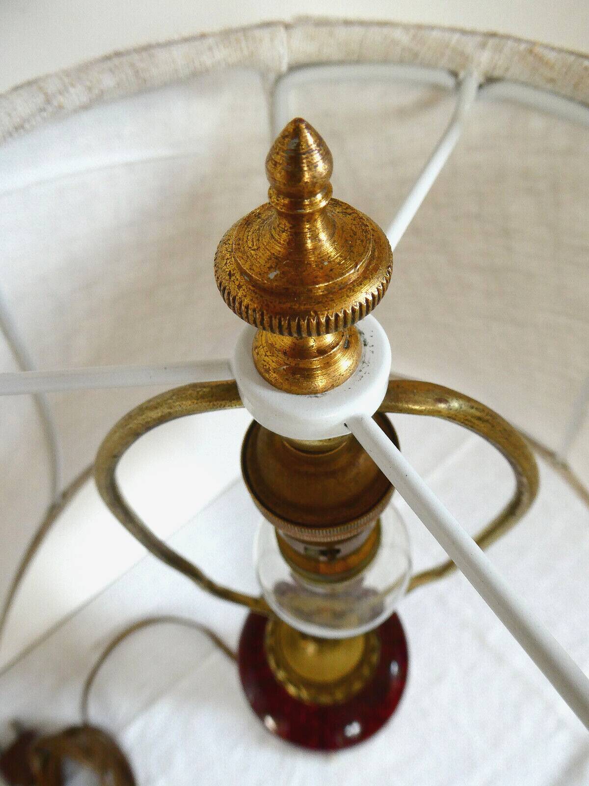 Chinese oxblood porcelain lamp, empire style