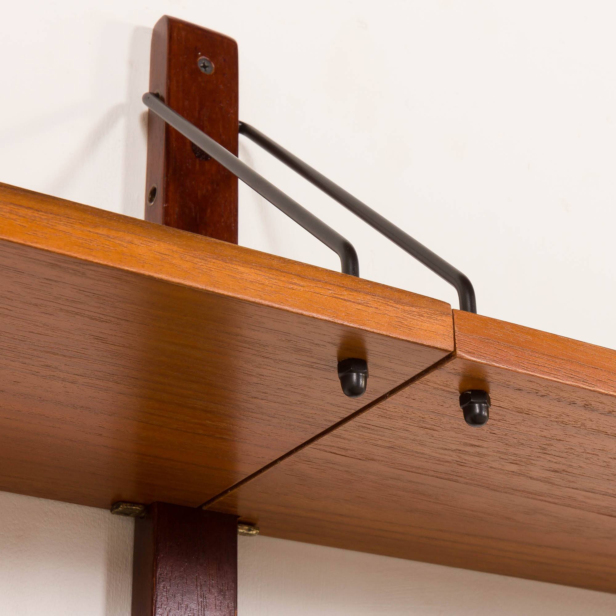 Danish vintage teak shelving unit, 1960s