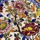 Large Gien earthenware dessert dish with Peonies decor