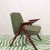 Scandinavian armchair in green velvet