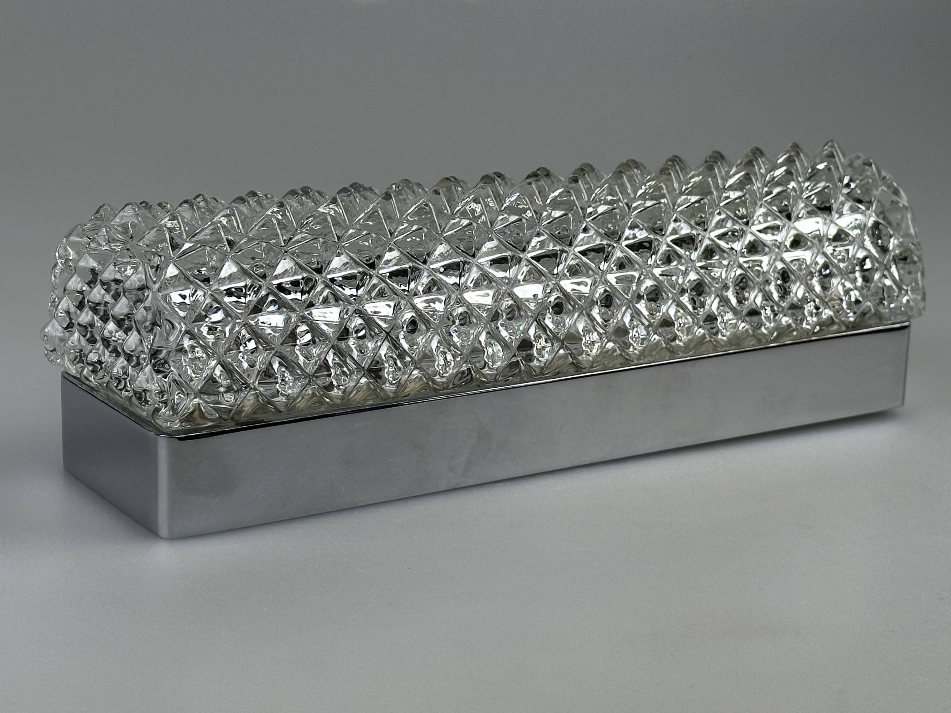 1960s and 1970s Wall Lamp by Glashütte Limburg, Germany, Space Age