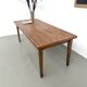 Farm table, solid oak top with dowel joints.