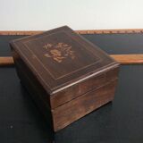 Former box box wood marquetry 19th