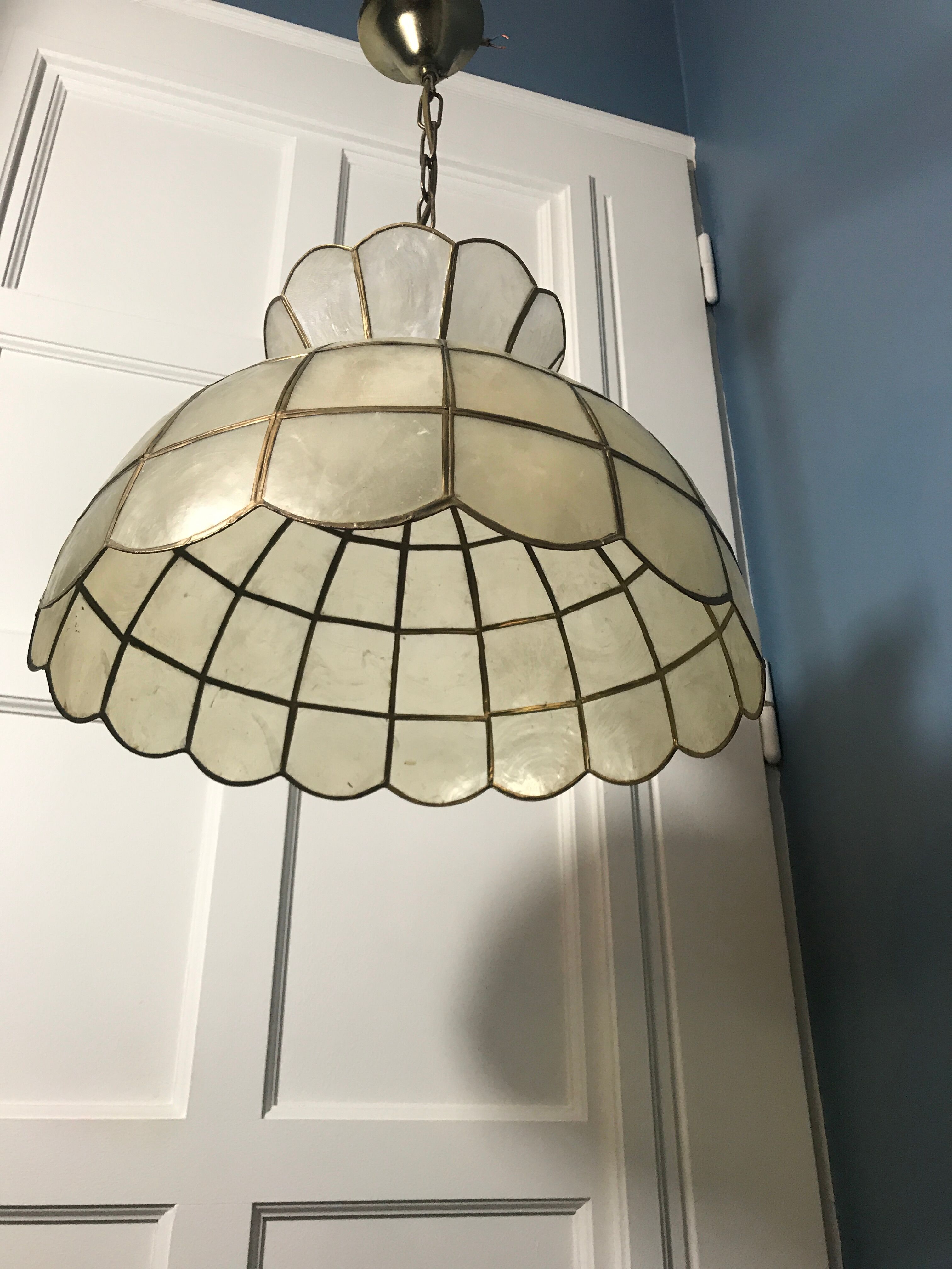 Suspension in mother-of-pearl and brass, 1960 / 70