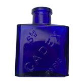 Flacon cadex en verre bleu cobalt