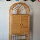Vintage rattan bookcase 1970