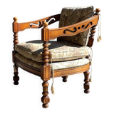 Giorgetti / classic armchair in art deco style / italy 1975s