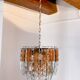 Zero Quattro chandelier brown cut glass Murano Italy 1970