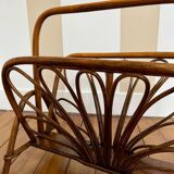 Vintage Rattan Magazine Rack