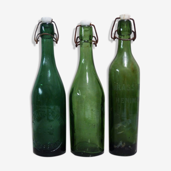 3 old bottles of Dijon breweries