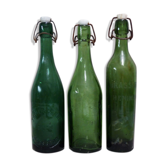 3 old bottles of Dijon breweries