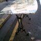 Marble and metal bistro table
