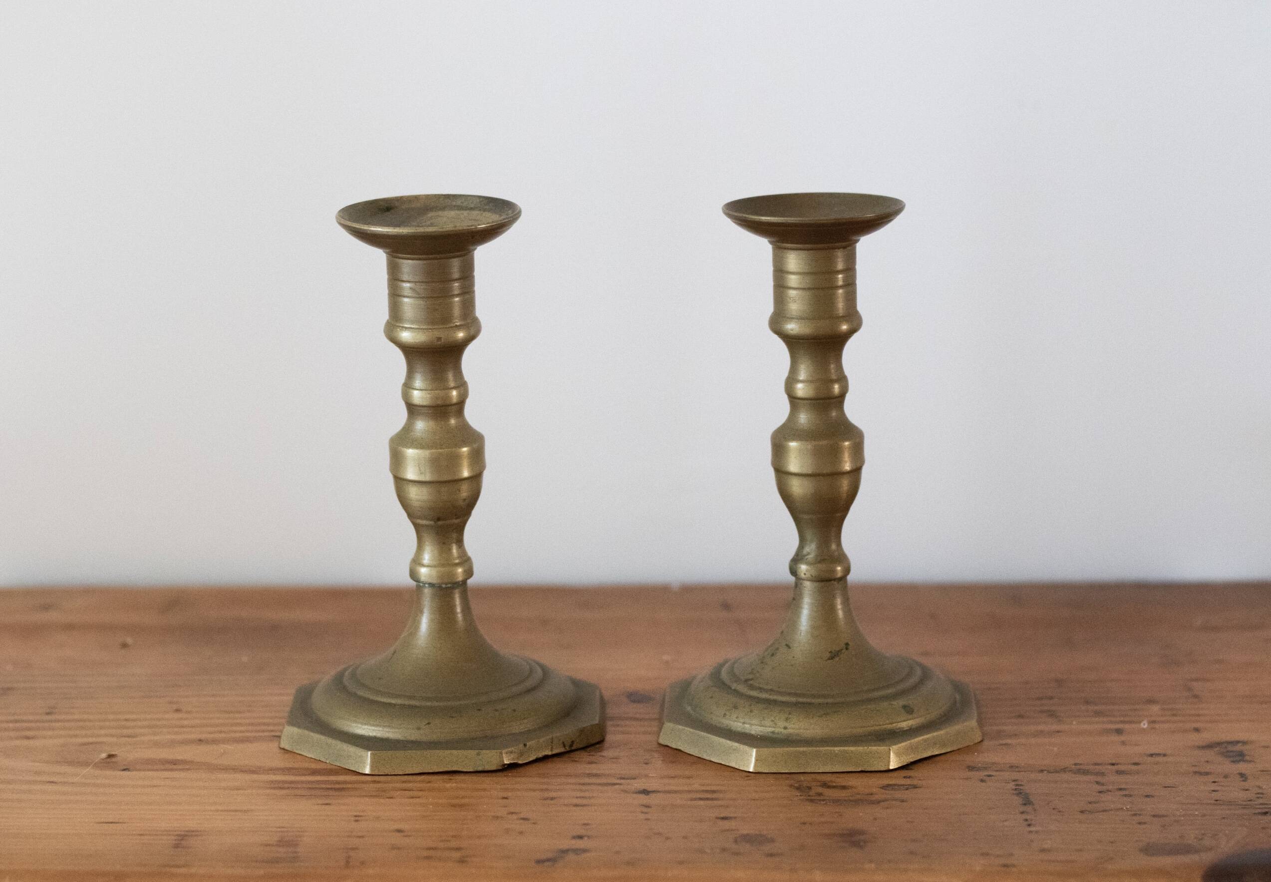 Pair of vintage brass candlesticks