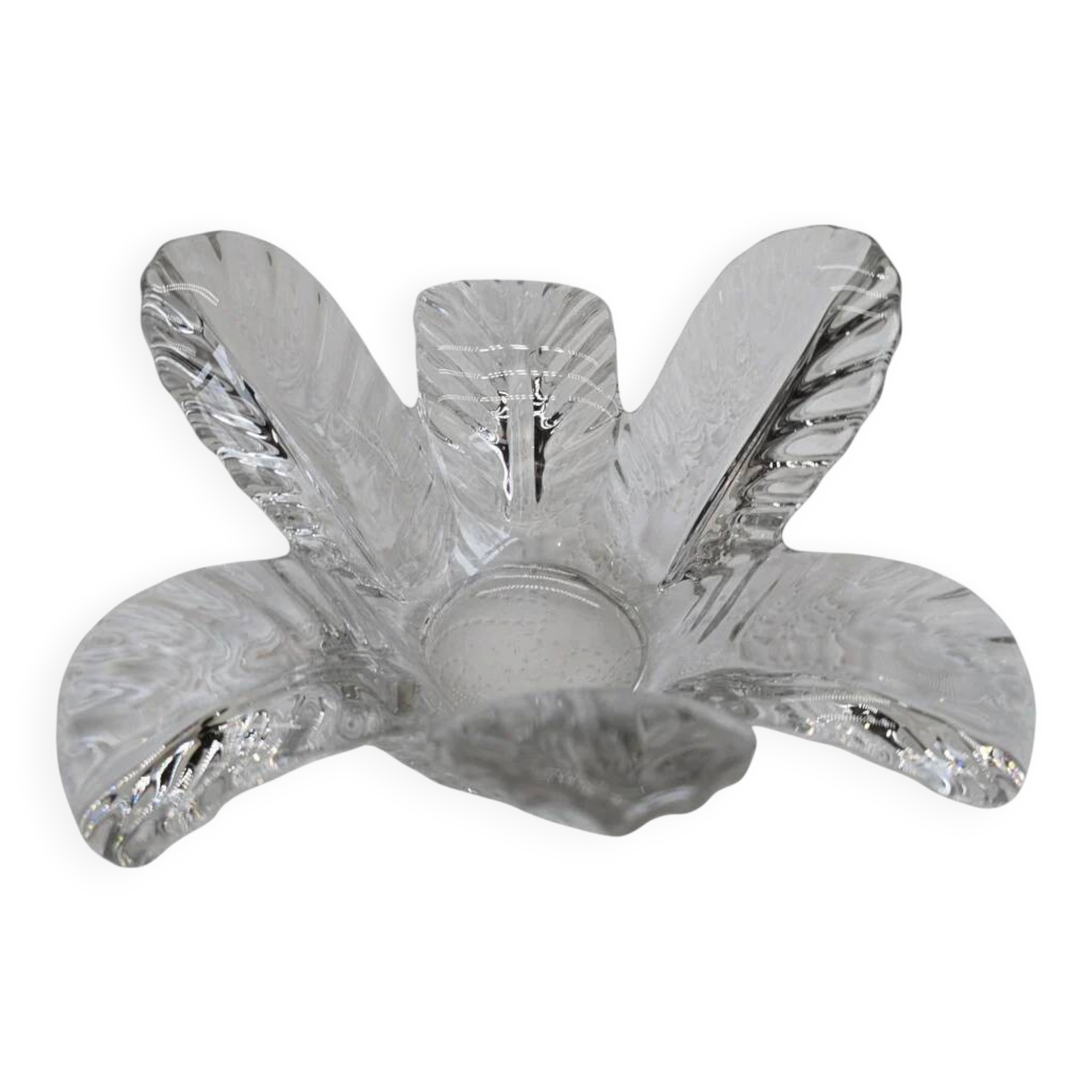 Bougeoir "Fleur" en cristal