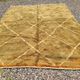 Large ochre and mustard Moroccan Mrirt rug 350x300 cm – diamond pattern