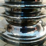 Chrome and opaline table lamp from the 70s