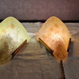 Pair of art deco style wall lights