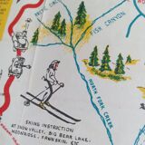 Affiche touristique Big Bear Lake (Californie) 1947