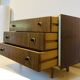 Children's commode, doll or mastery from the 1960s mahogany veneer.