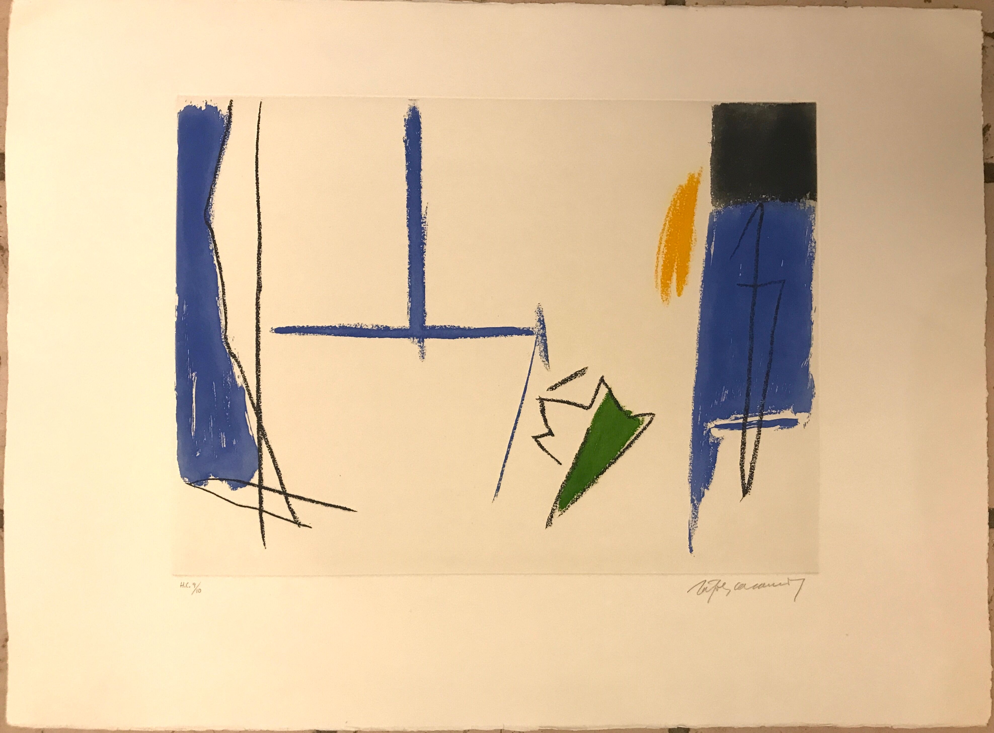 Rafols casamada alberto, el taller 2, 1996. original engraving on signed and numbered paper