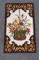 Tapis vintage laine bouclée motif floral 120x69cm