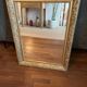 Miroir doré cadre ancien bois et stuc