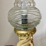 Lampe torchère statue égyptienne rouge