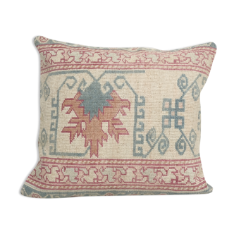 20" x 23" Turkish Oushak Rug Pillow Cover, Square Oversize Cushion,Pillow Cases Made Out of