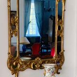 Gilded decorative miror with double frame Louis XIV st., France twentieth century