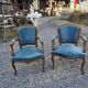Pair of Louis XV style cabriolet armchairs