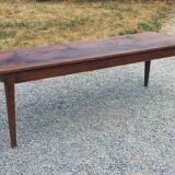 19th century farmhouse table with spindle legs, 225cm