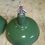 3 green industrial lampshade