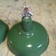 3 green industrial lampshade