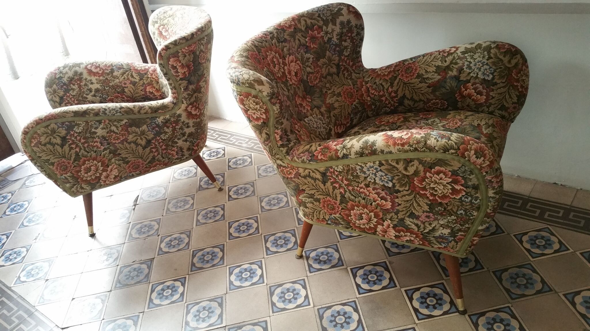 Organic couch 50s/60s design low Italian vintage